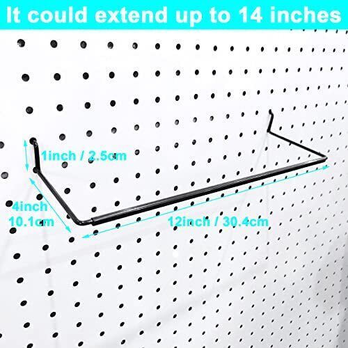 5 Pack Extendable Pegboard Paper Towel Holder,Pegboard Hook for
