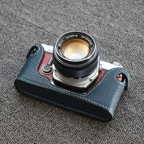 Handmade Genuine Leather Half Case Cover For Olympus OM1 OM2 OM3 OM4 Camera
