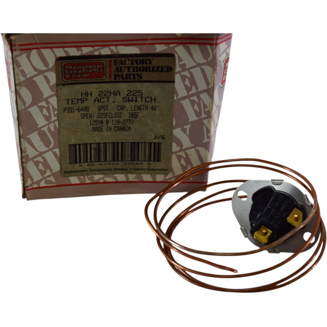 NEW Carrier HH22HA225 Temp Act Switch 225F Open 185F Close HVAC