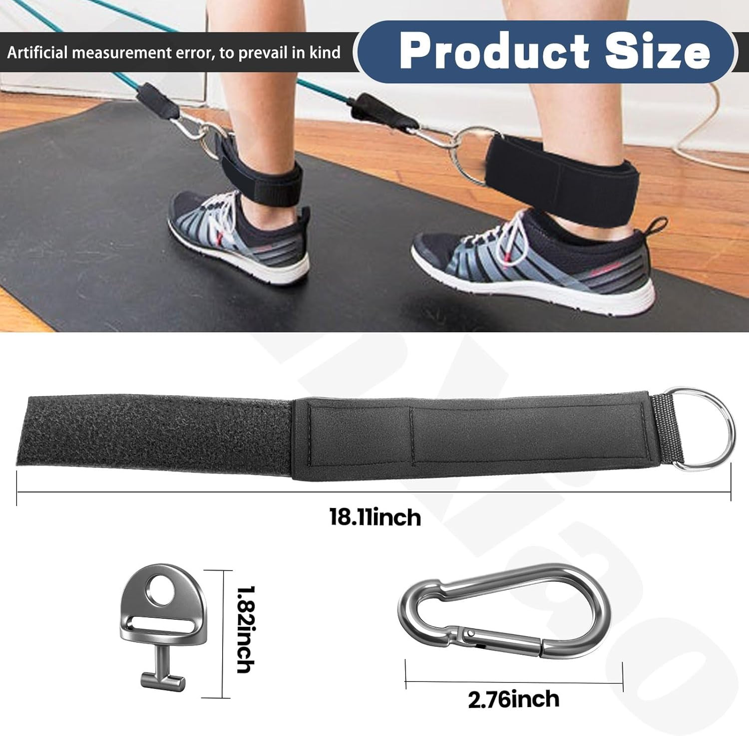 Adjustable Ankle Straps with T Lock Adapter for Tonal Gym Machine