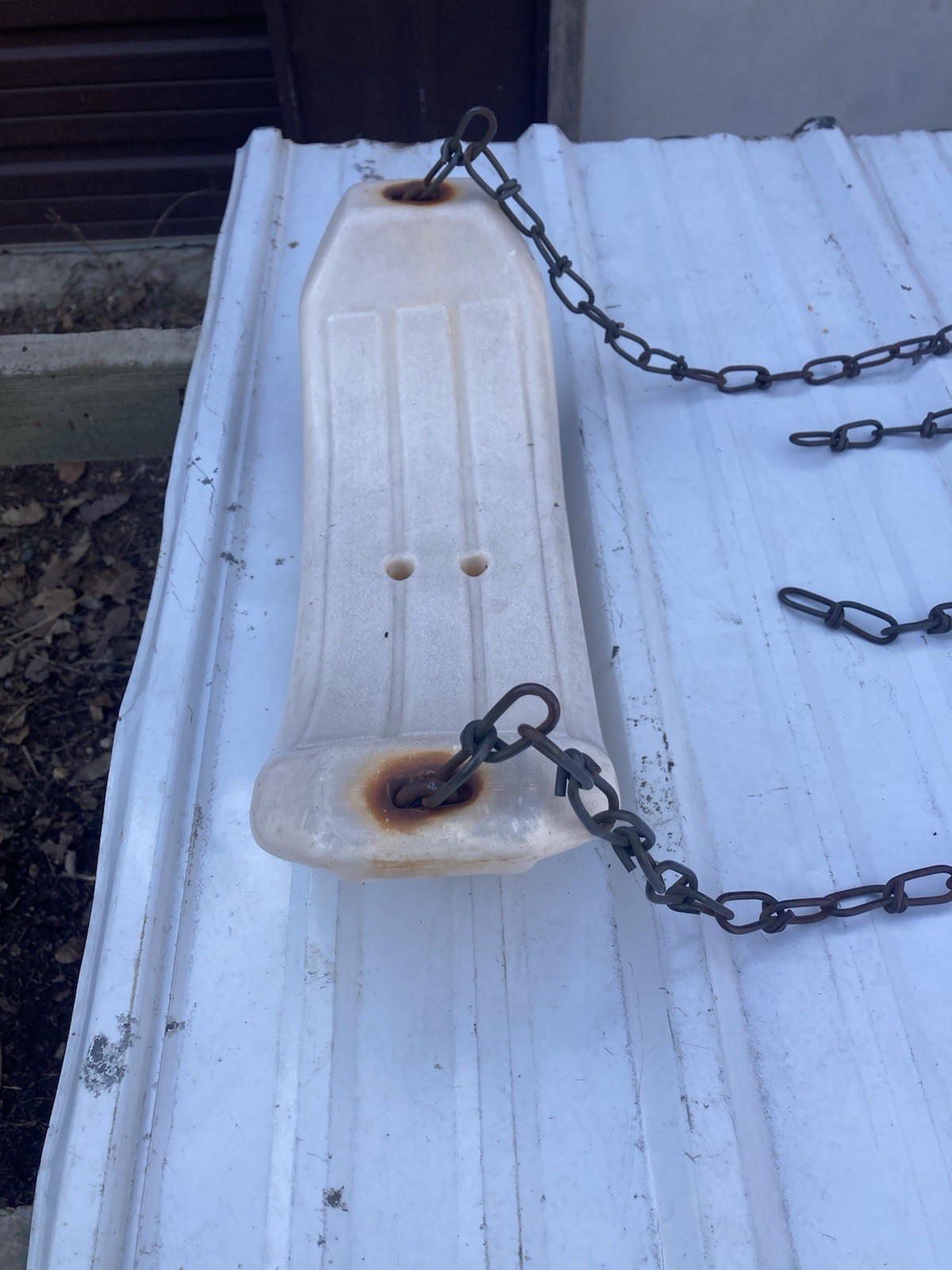 Vintage Plastic Swing Set Seat with Chains