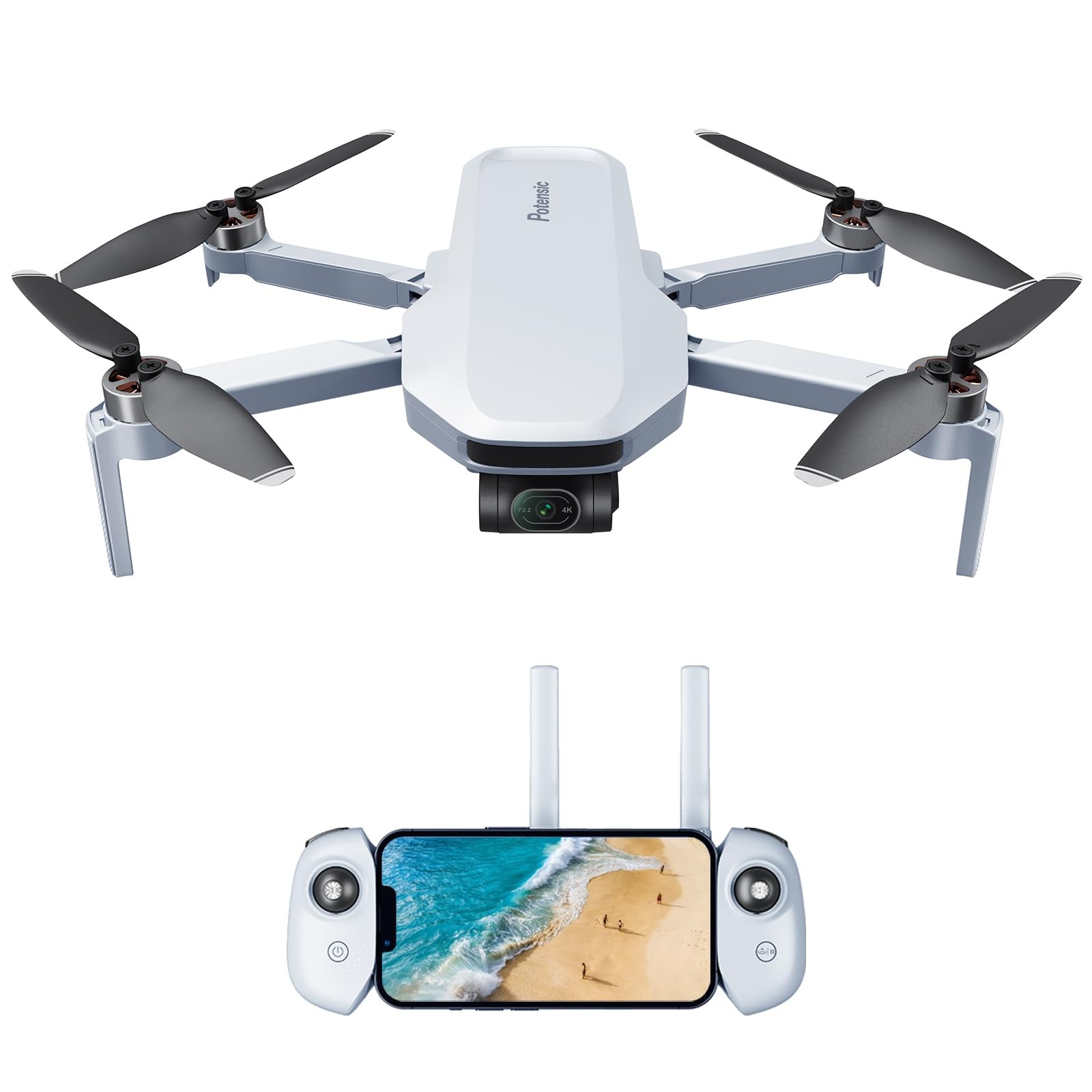 Potensic ATOM 3-Axis Gimbal 4K GPS Drone, Under 249g,