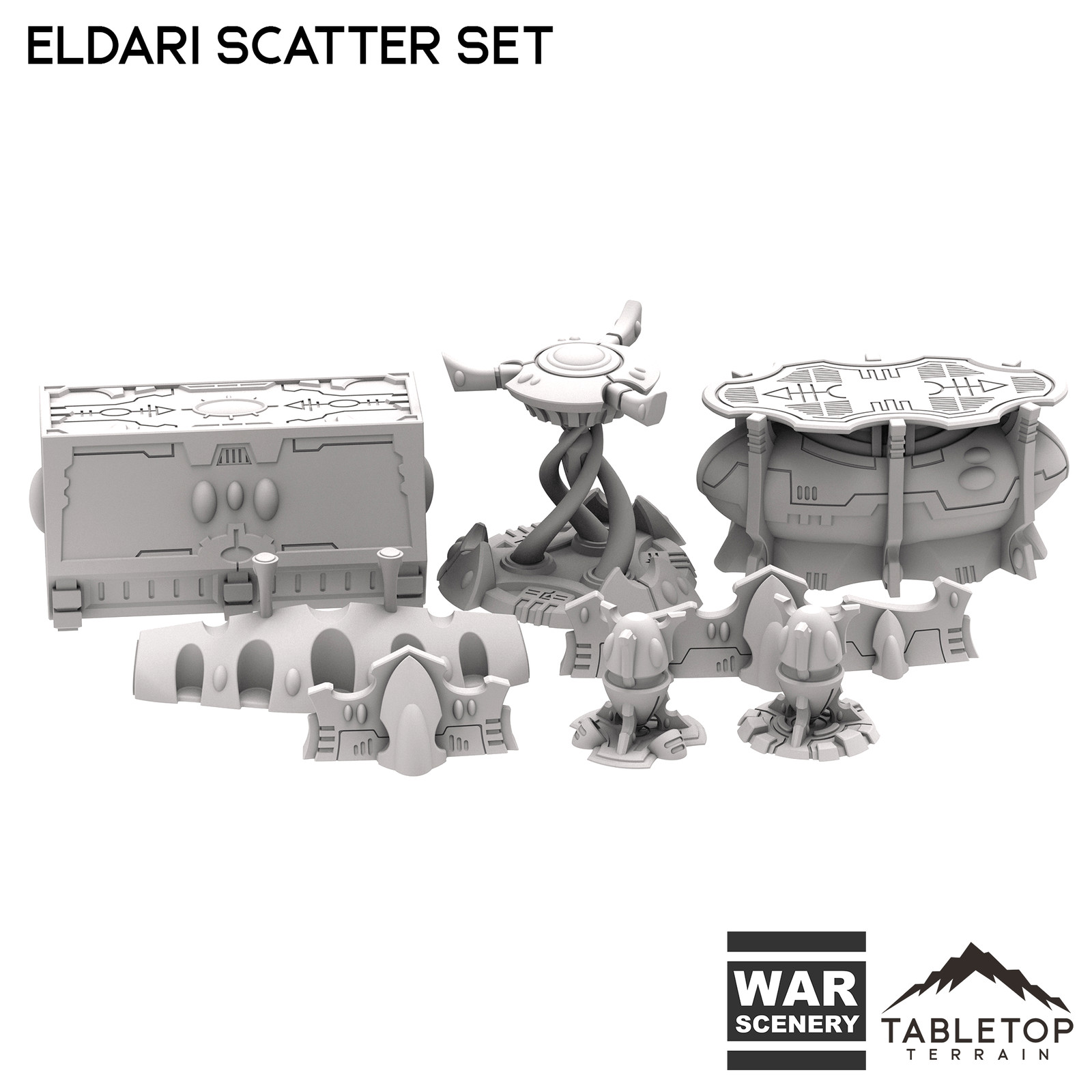 Space Elves Scatter Terrain Set - Space Elves Grimdark Wargaming