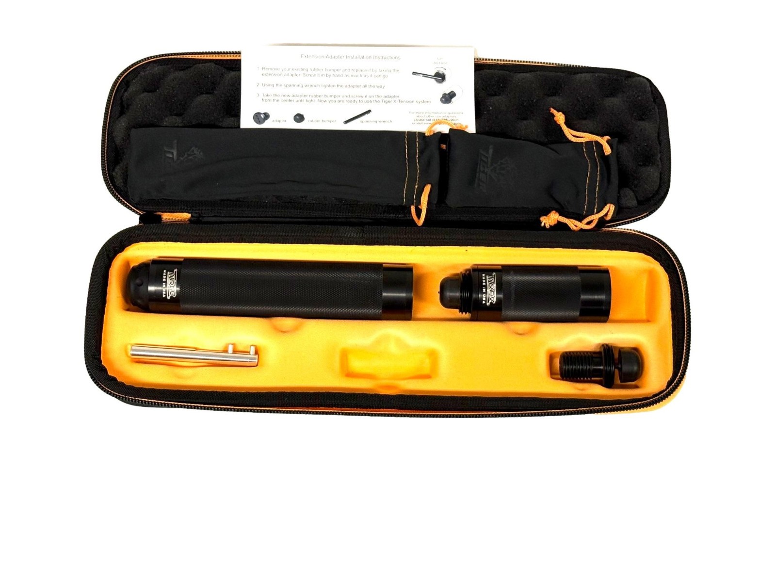 Tiger (1) 3" & (1) 5.75" Pool Cue X-Tension Kit- TCX-K7 BULL CARBON/SPARTAN Cues
