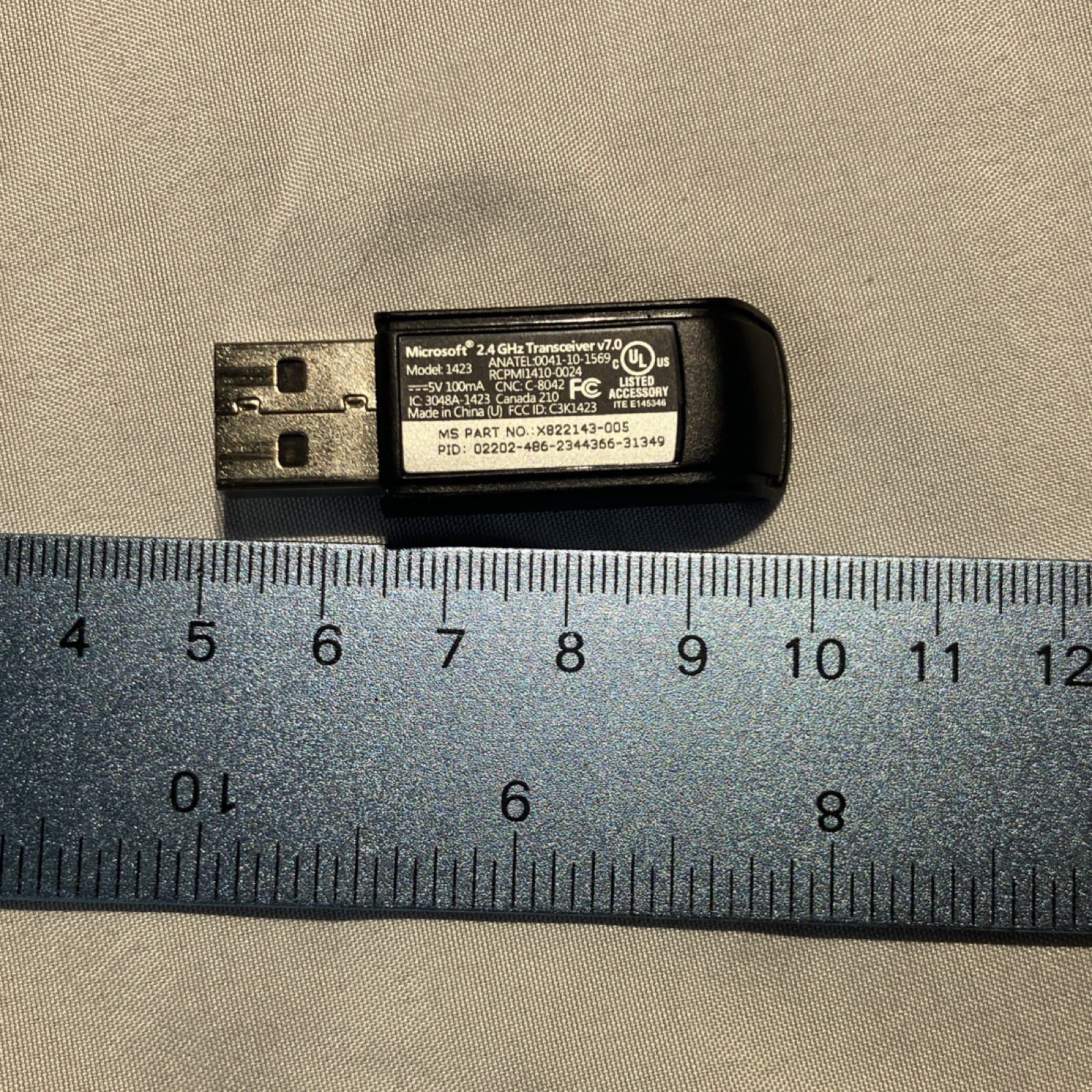 Microsoft 2.4GHz Wireless USB Receiver Model 1423 for PC Computer Accessories