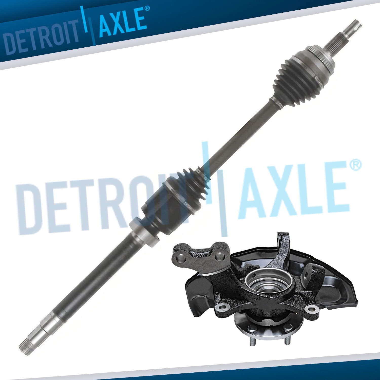 Front Right Steering Knuckle Wheel Hub Bearing CV Axle Shaft for Toyota Avalon