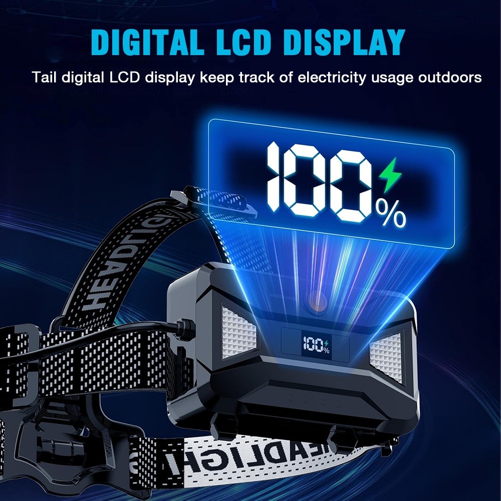 25000LM LED HEADLAMP Rechargeable Headlight Zoomable Head Torch Lamp Flashlight
