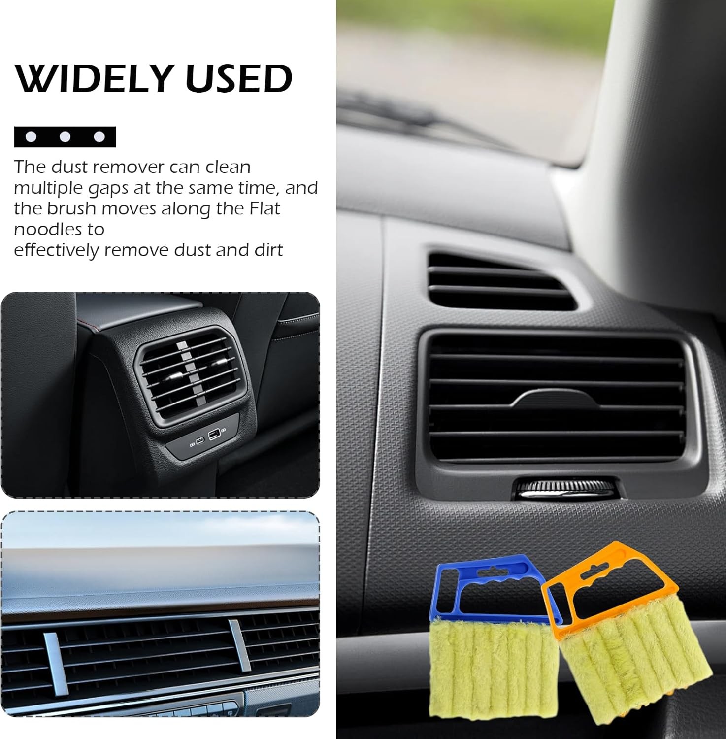 2-Pack Microfiber Handheld Mini Duster Tool for Cleaning Blinds & Dust