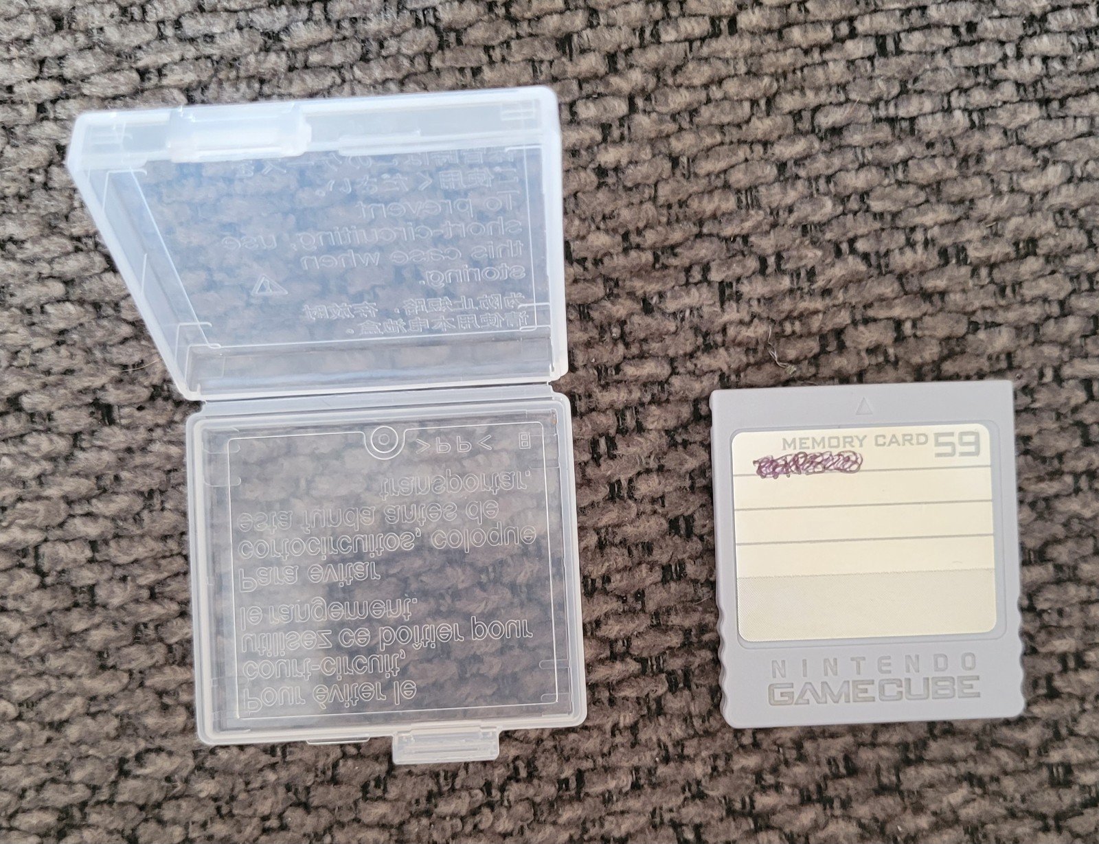 Nintendo Gamecube Authentic 59 Block Memory Card with Case