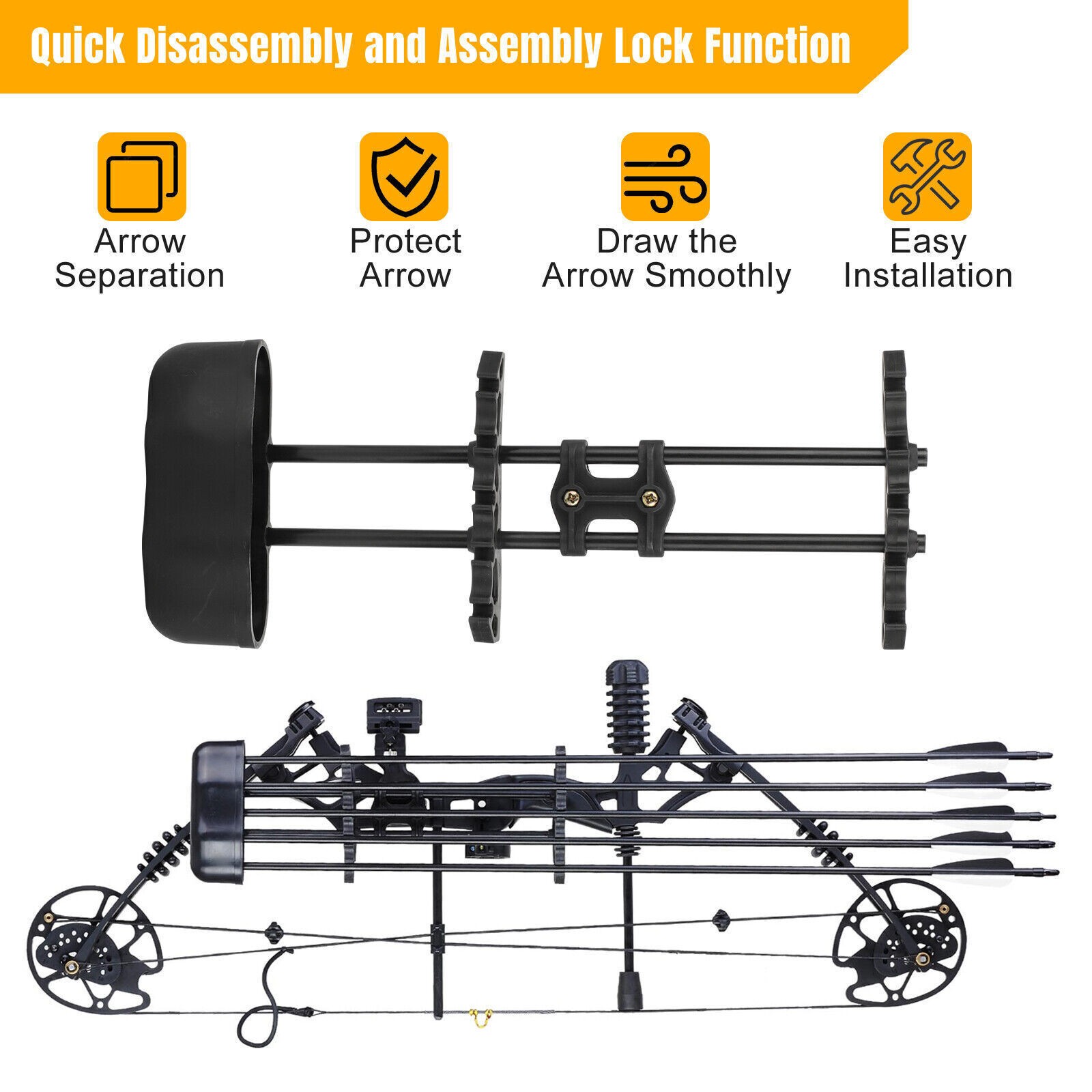 Bow Quiver Crossbow Quiver Archery Arrows Holder Hunting Compound Bows 5 Arrow