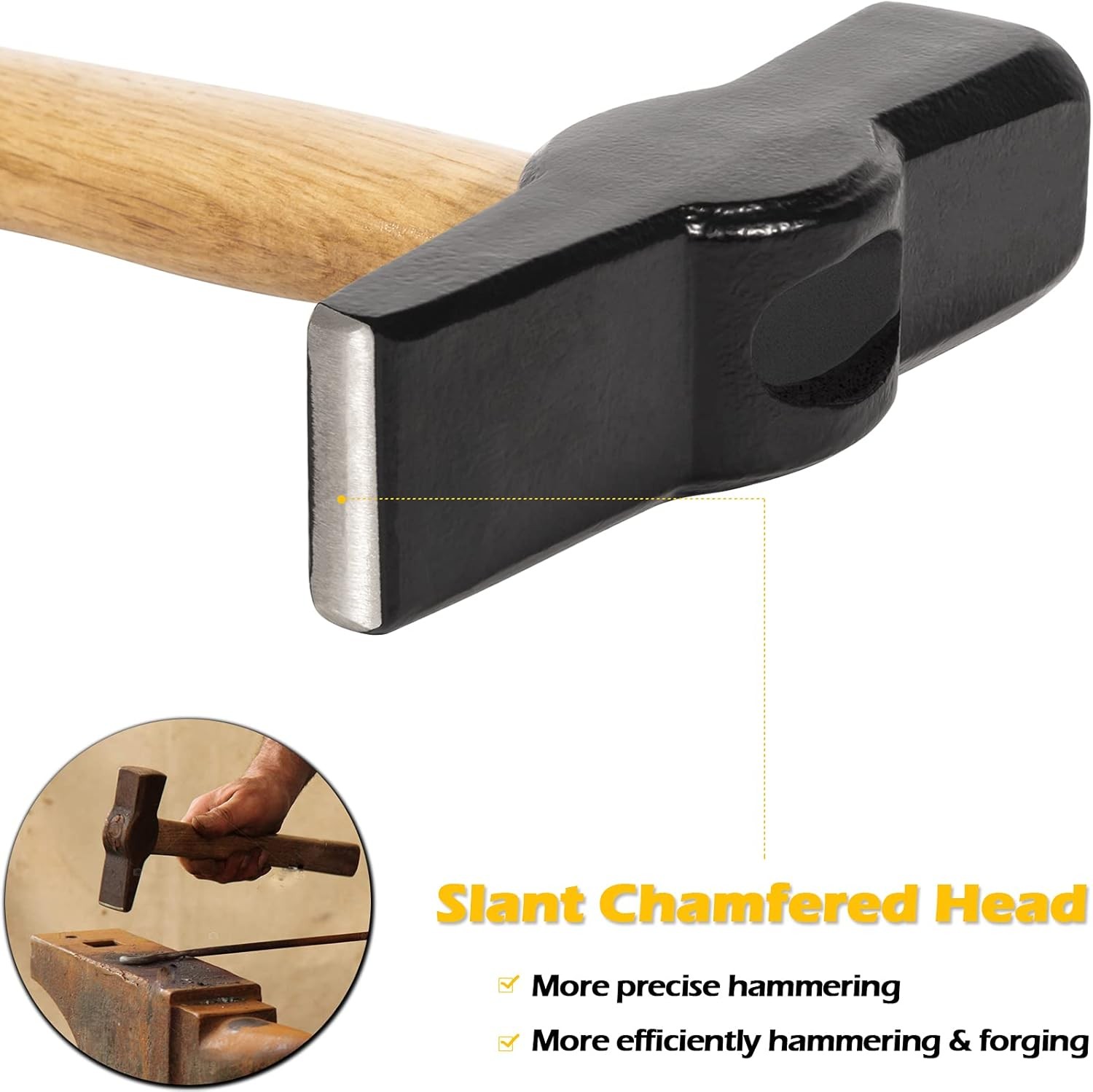 Blacksmiths' handmade Hammer Replace for 0000811-1000 Blacksmith Forging Tool