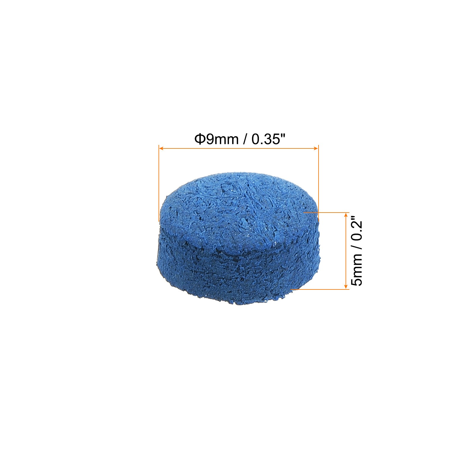 9mm Billiard Slide Stick Tips, 50pcs Replacement Tips, Blue