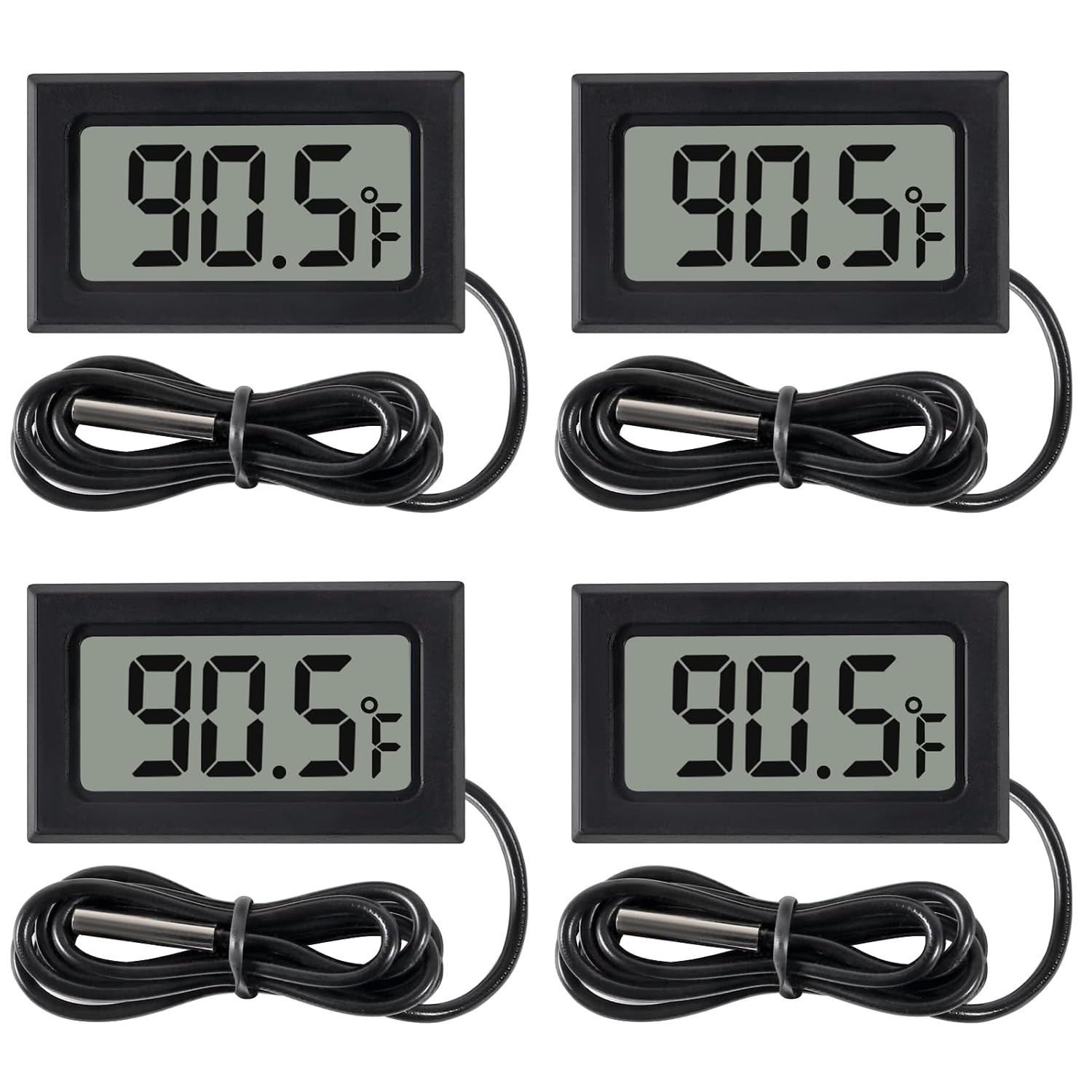 4Pack Digital LCD Thermometer Temperature Digital LCD Fridge Thermometer Water