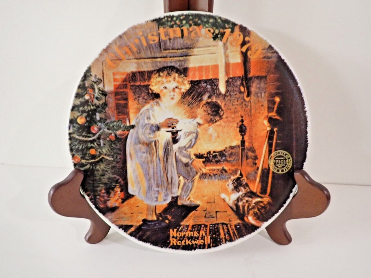 Norman Rockwell  " Somebody's Up There  " 1979 Collection  Plate N# 00978 E