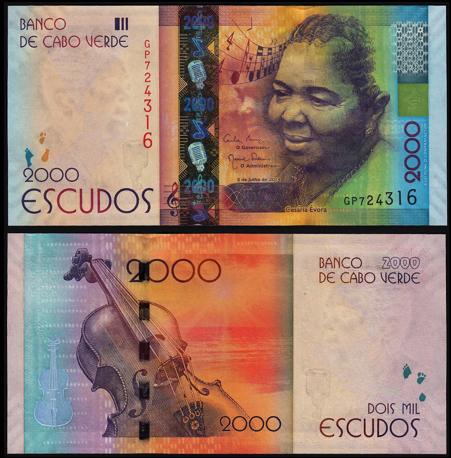 CAPE VERDA 2000 ESCUDOS (P74) 2014 UNC