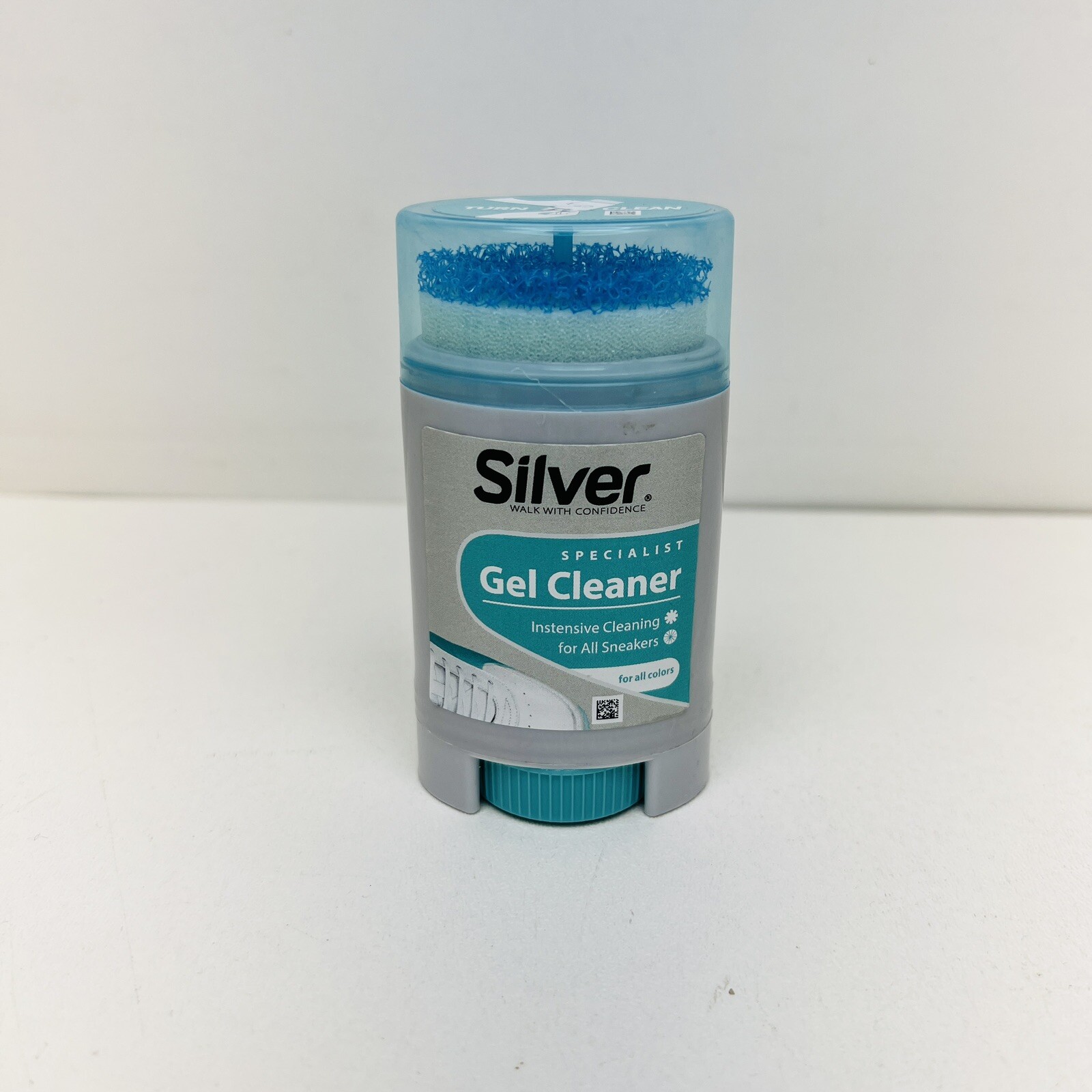 Silver Gel Shoe Dry Cleaner - Athletic, Leather Vinyl Nylon - 1.69oz w/Brush