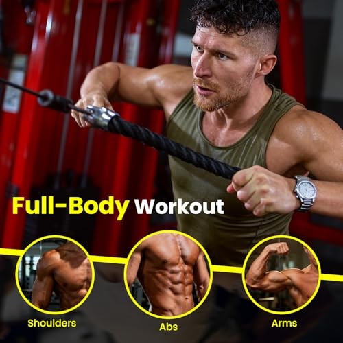 Pulley System for Home Gym, Wall Mount LAT Pull Down Machine Attachment with 3