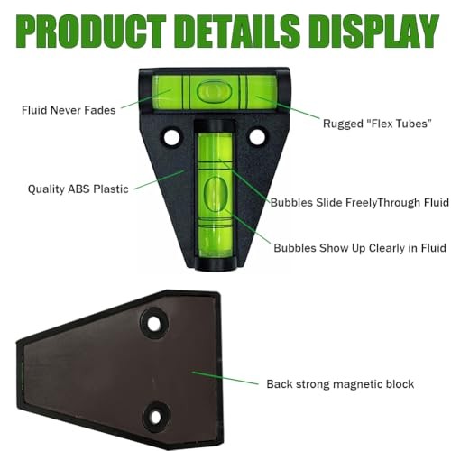 2pcs RV Levelers, Magnetic T Type Precision Leveling Bubble 2pcs - RV LEVELER