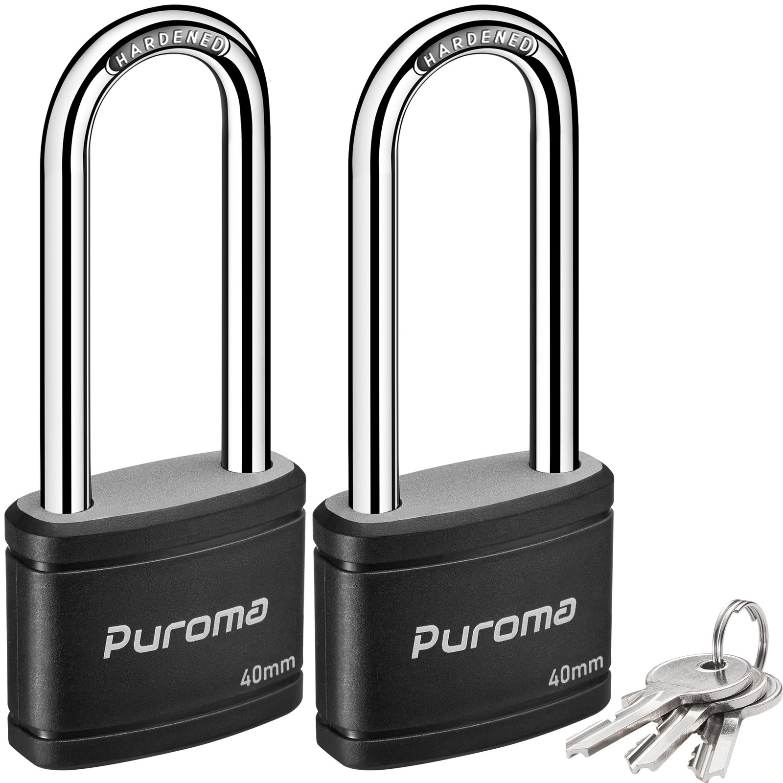 Two Pack Keyed Padlocks with 3 Keys 2.5 Inch 40mm Heavy-Duty Locker Locks NEW