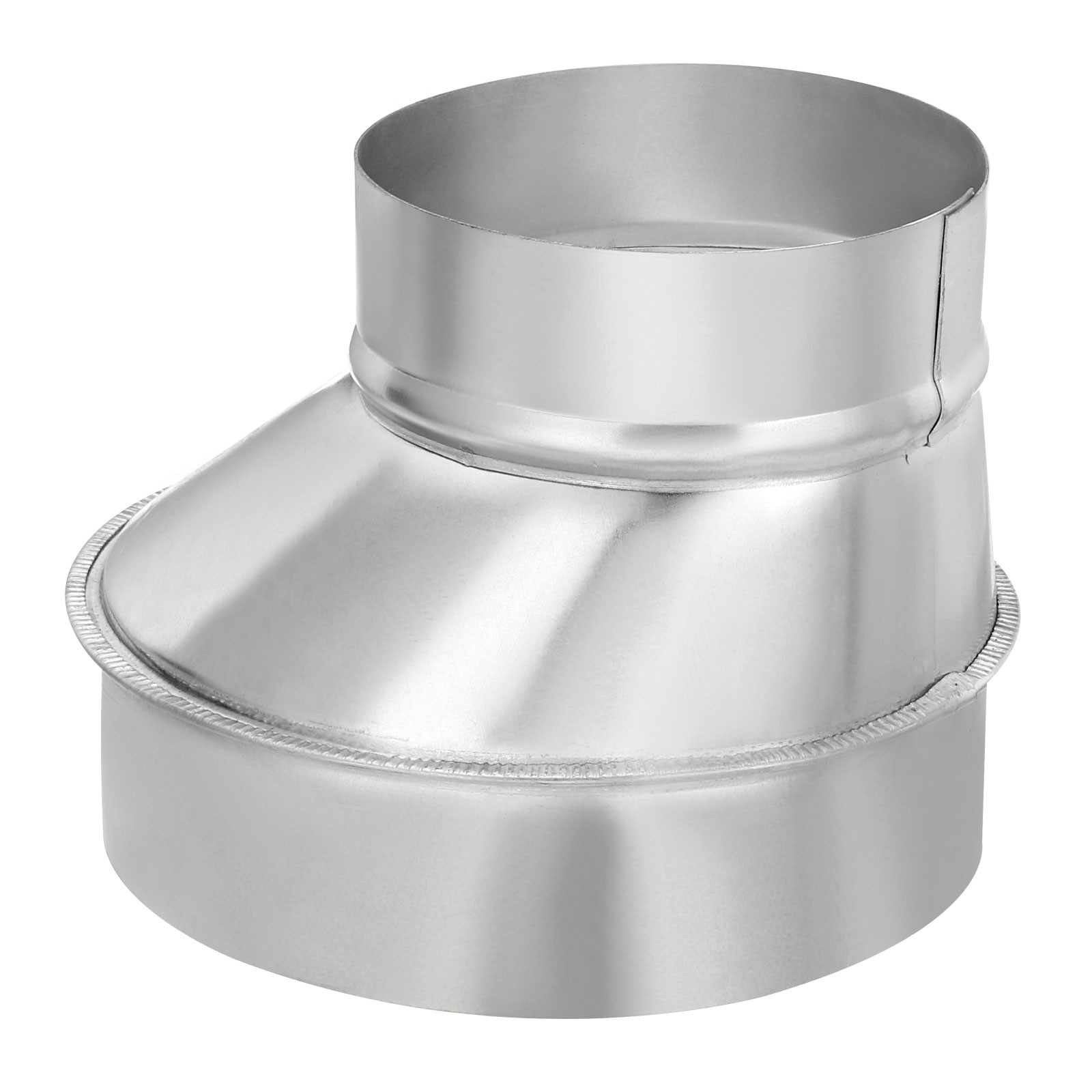 6" to 4" Eccentric Duct Reducer, 1Pcs Galvanized Iron Ducting Connector