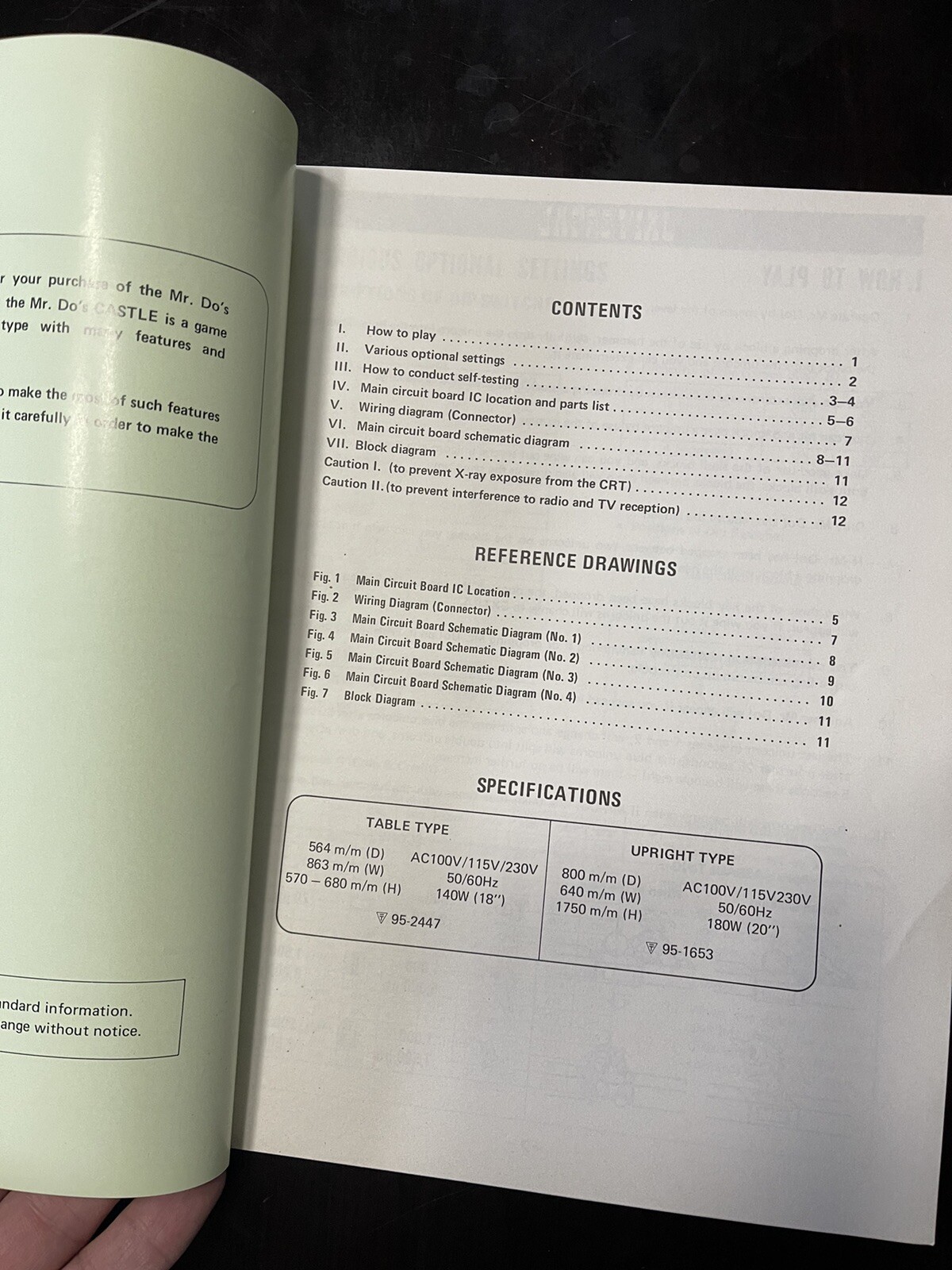 Mr. Do’s Castle Arcade Service Manual Original