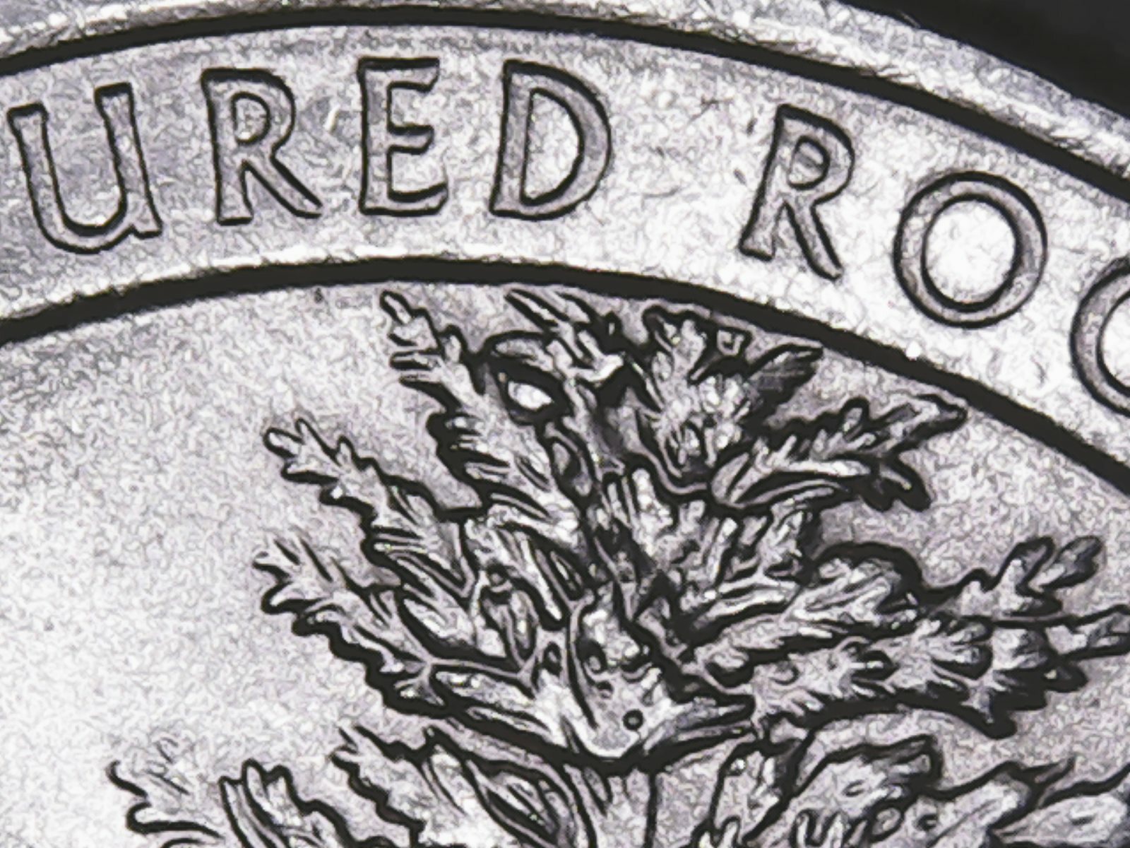 2018 p Pictured Rock ATB Quarter with Die Chips Mint Error.