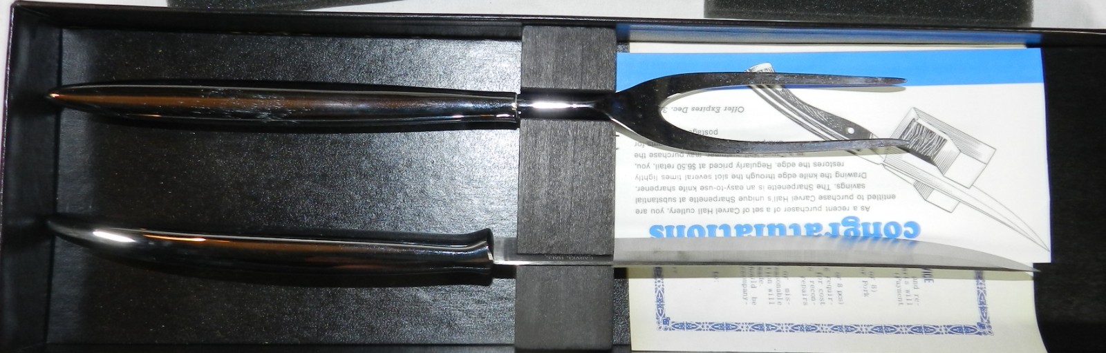 New in Box - Carvel Hall Carving Set - Shiny silver