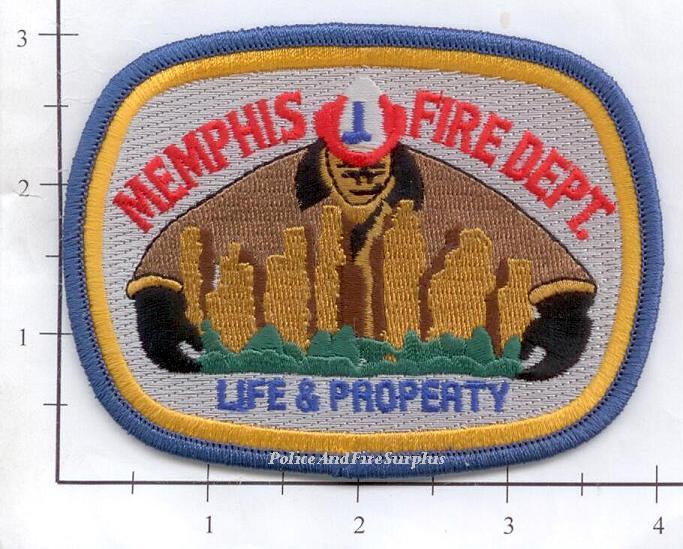 Tennessee - Memphis Fire Dept Life and Property TN Fire Dept Patch w/o Facepiece