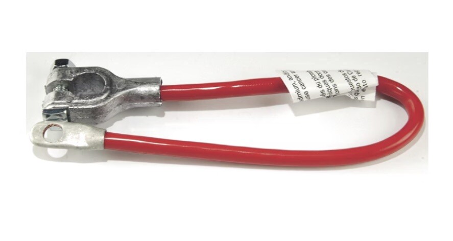 Top Post Battery Cable 4 ga Gauge  15” Inch Positive RED -  Made In USA
