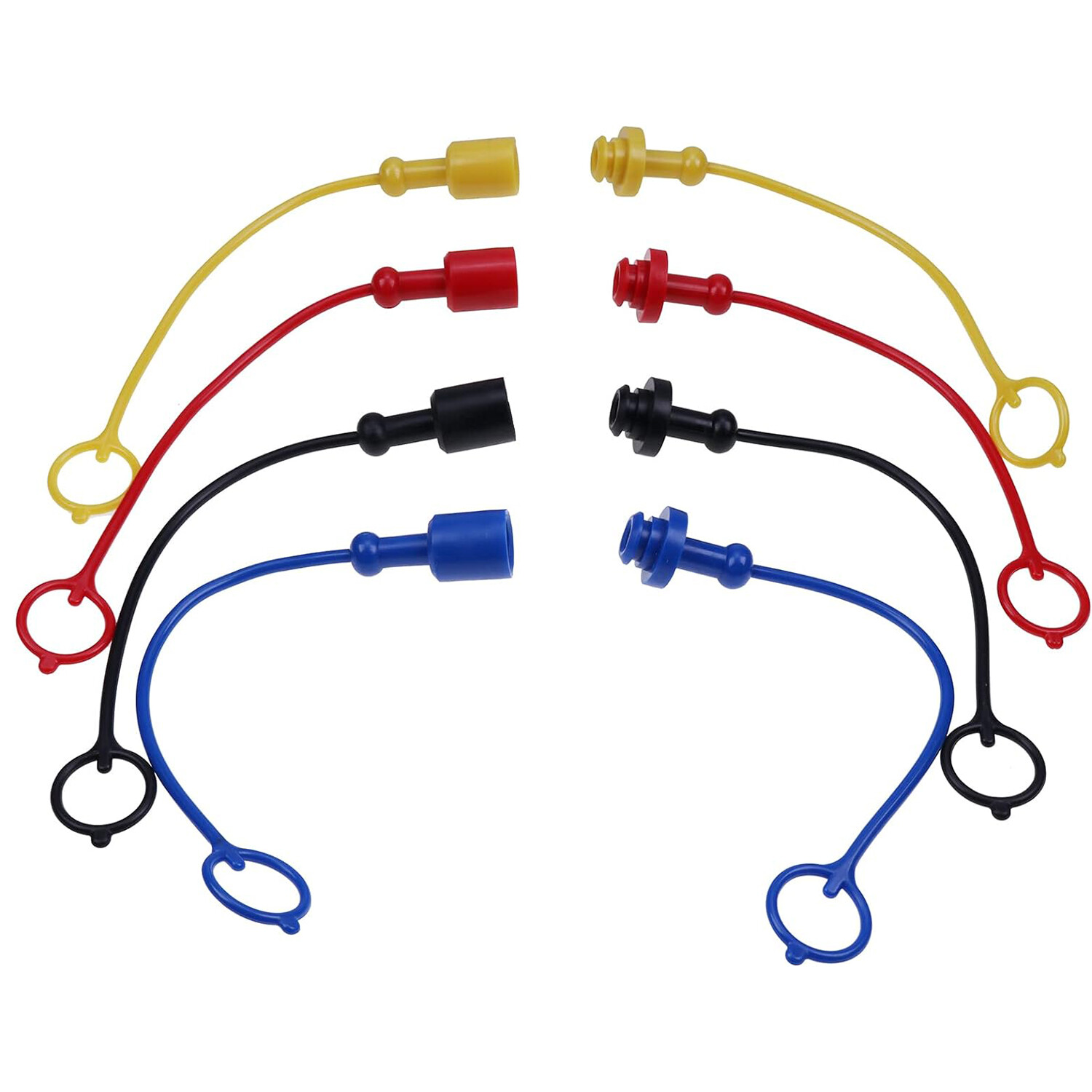 8PK Hydraulic Quick Coupler Dust Cap & Plug Set Fits 1/4" John Deere 54D 60D
