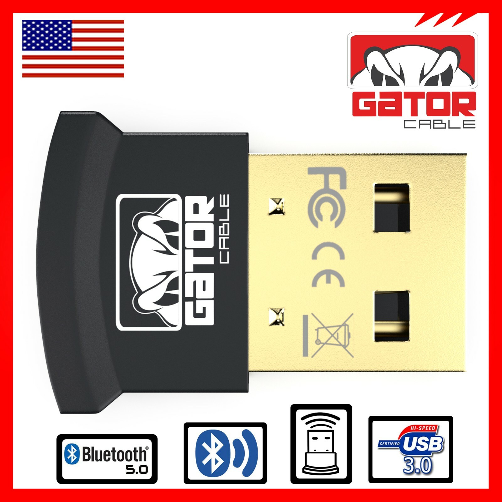 USB 3.0 Bluetooth 5.0 Dongle Adapter Wireless Receiver for PC Laptop NoteBook