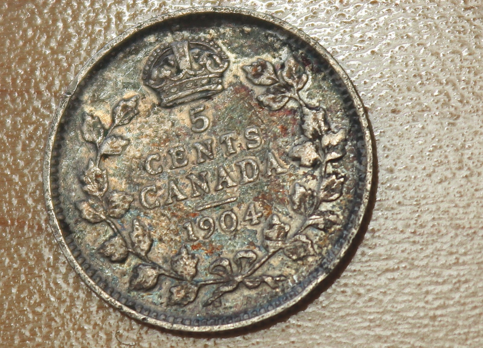 1904 Canada 5 Cents Silver