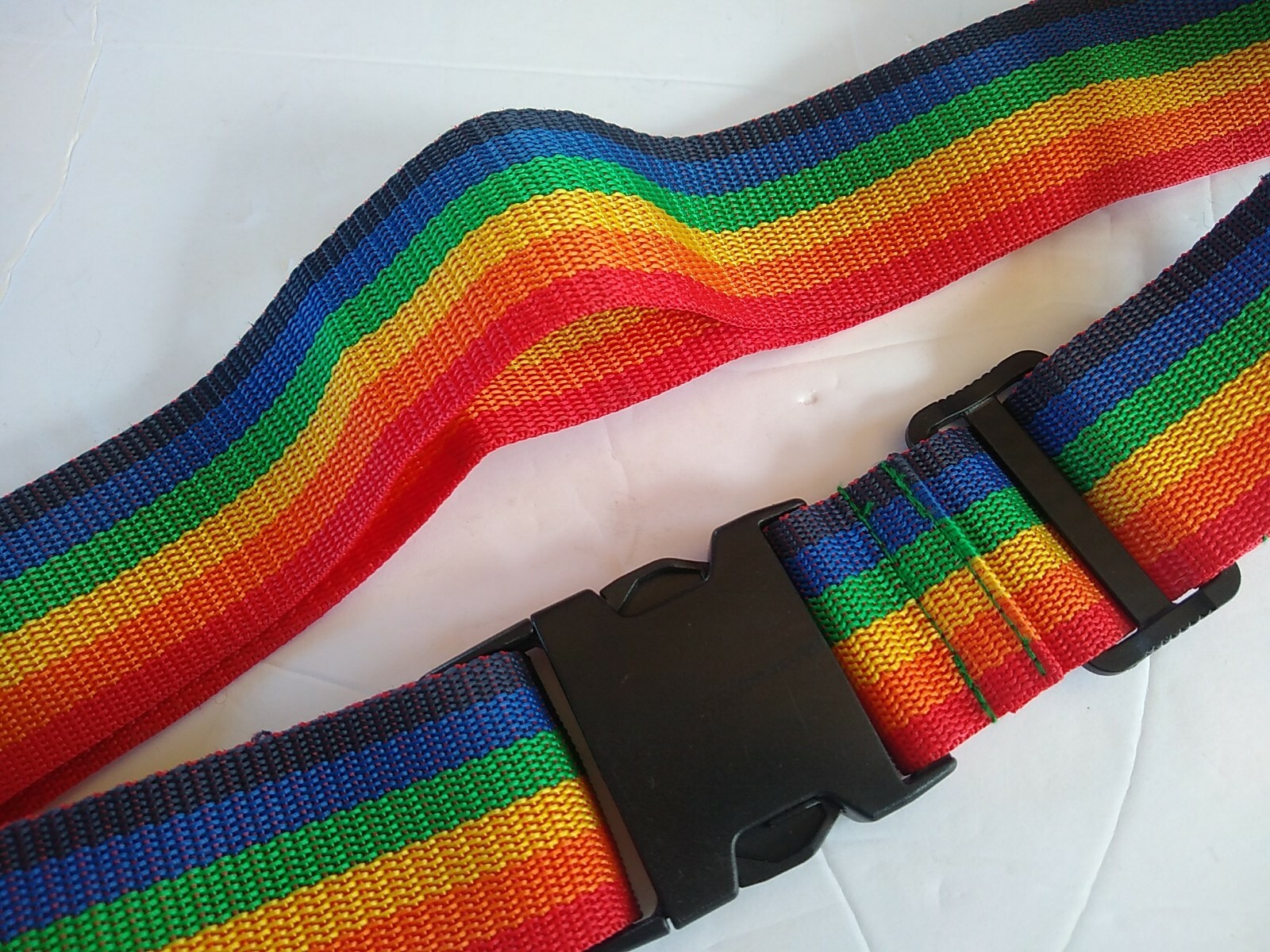 Rainbow Nylon Luggage Strap Colorful Adjustable Length