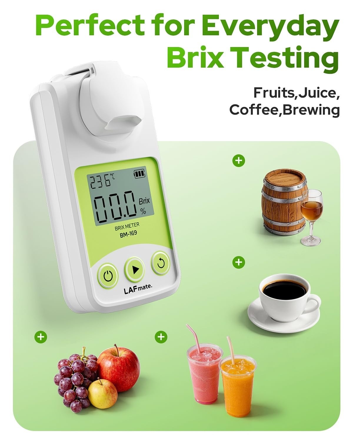 Digital Refractometer 0-55% Brix for Wine Making & Home Brewing