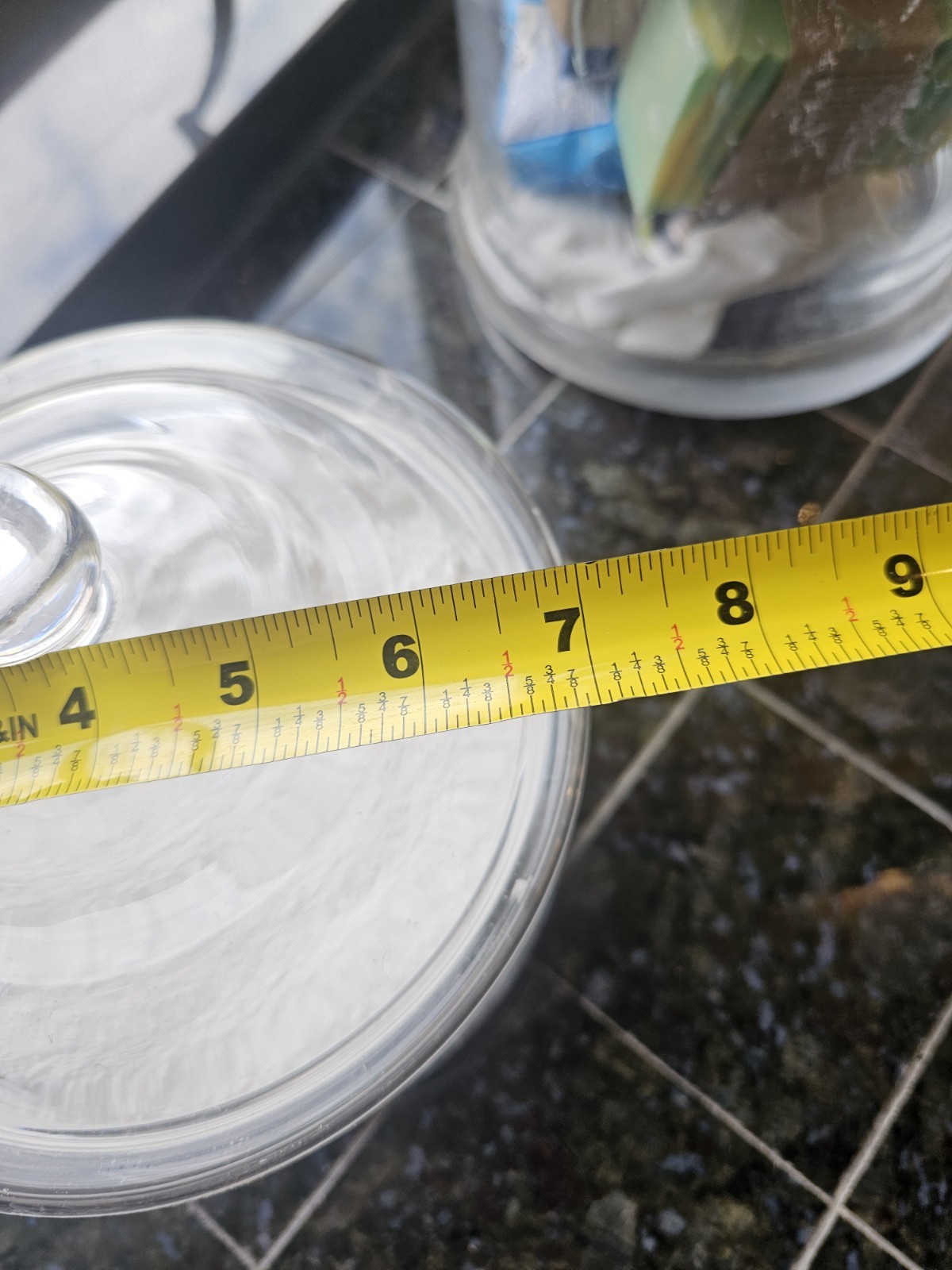 Small Glass Bathroom Cannister For Storage /accessories/ Soaps