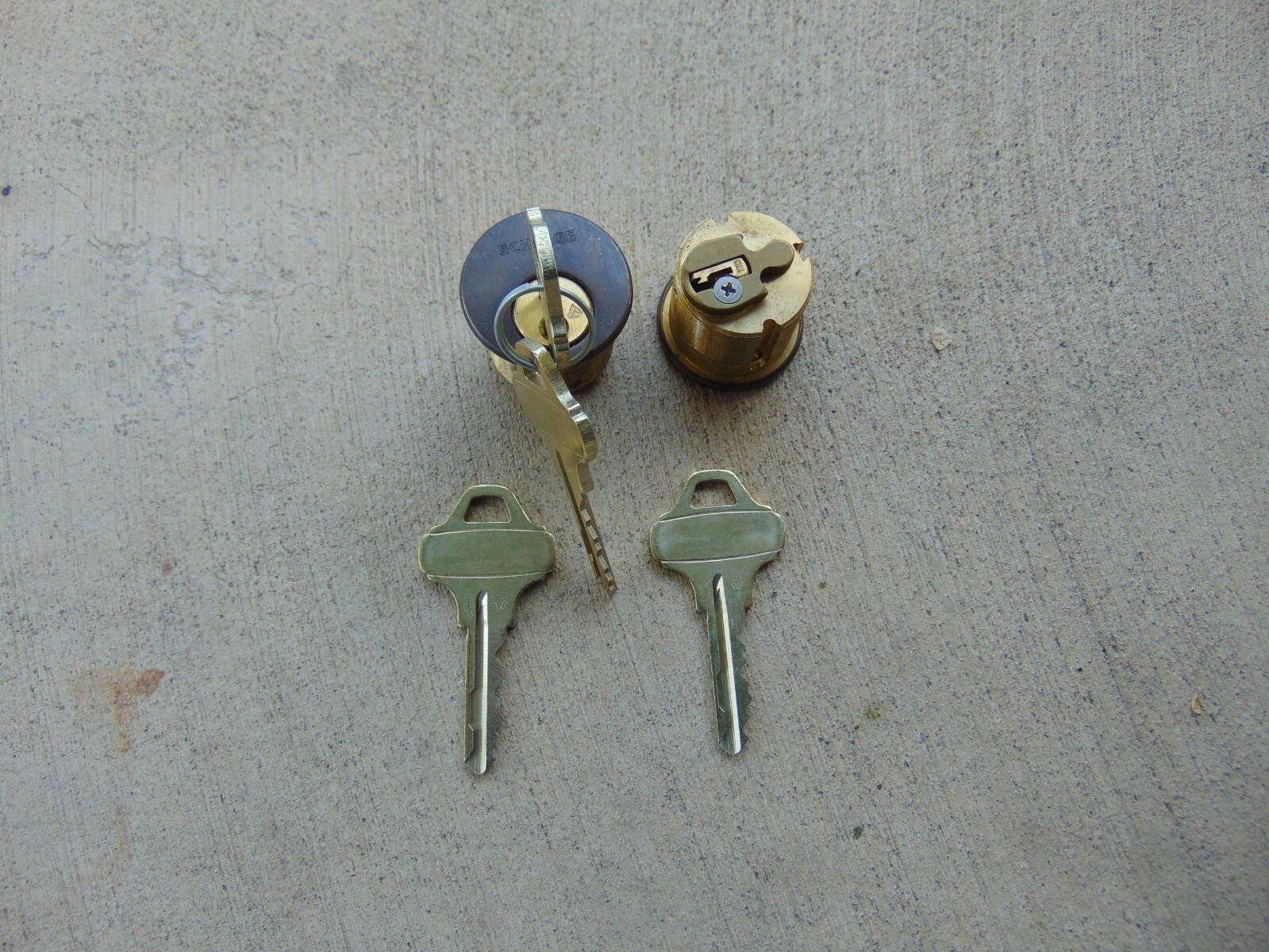 2   EVEREST SCHLAGE C123  719  MORTISE LOCK  WITH 4 KEYS           LOCKSMITH