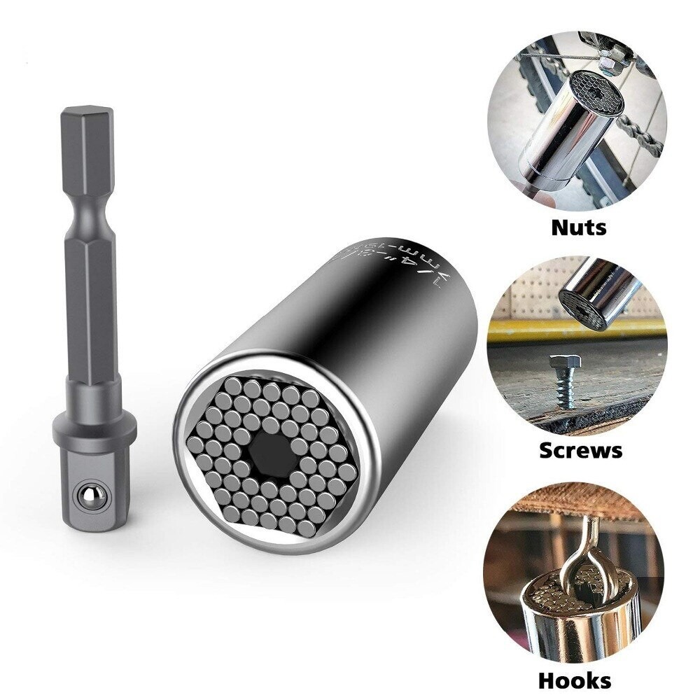 Universal Socket Wrench Magical Power Grip Alligator Multi Tool Drill Adapter