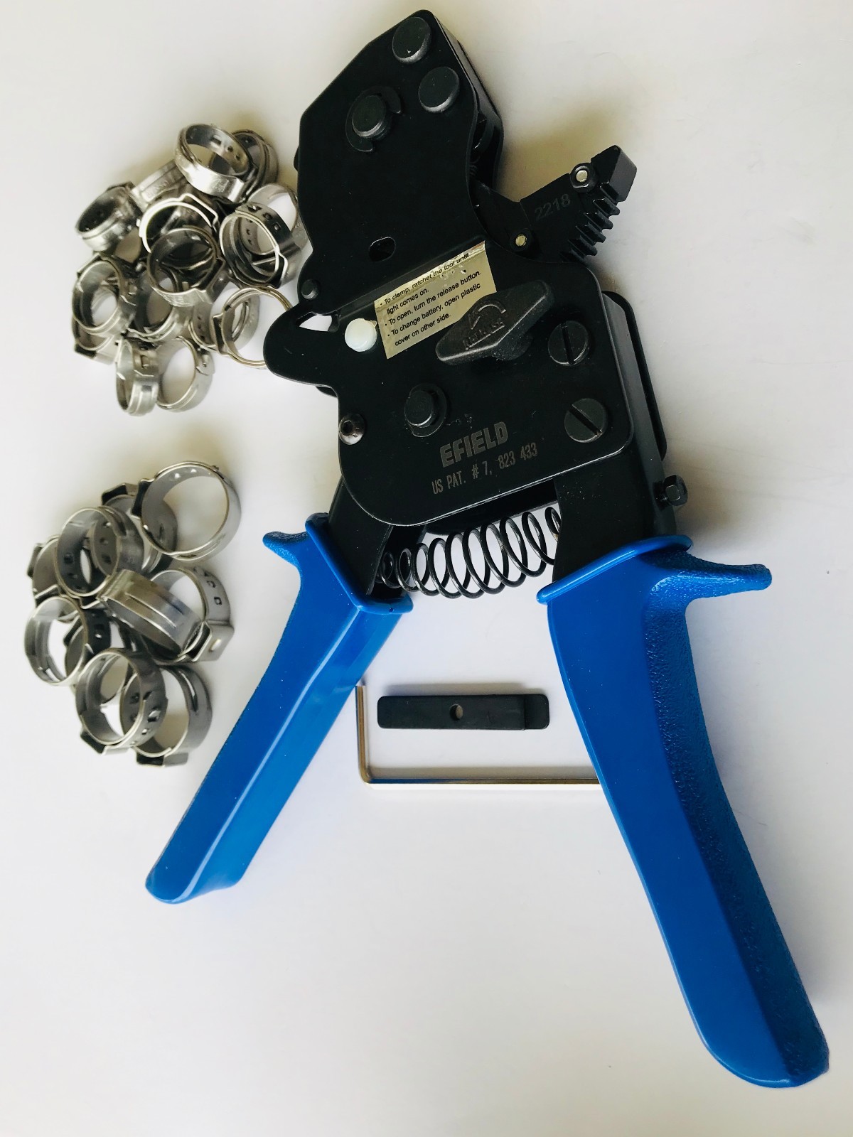 PEX Ratchet Cinch Clamp Crimper Tool  3/8"-1" with 30 PCS SS Clamps