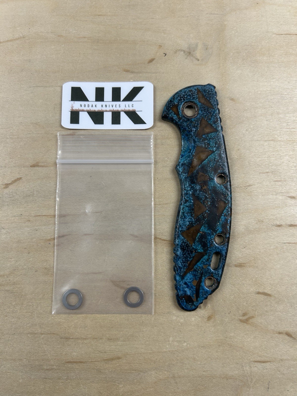 Nodak Custom “Stepping Stones” Shipwreck Copper Hinderer XM-18 3.5” Handle Scale