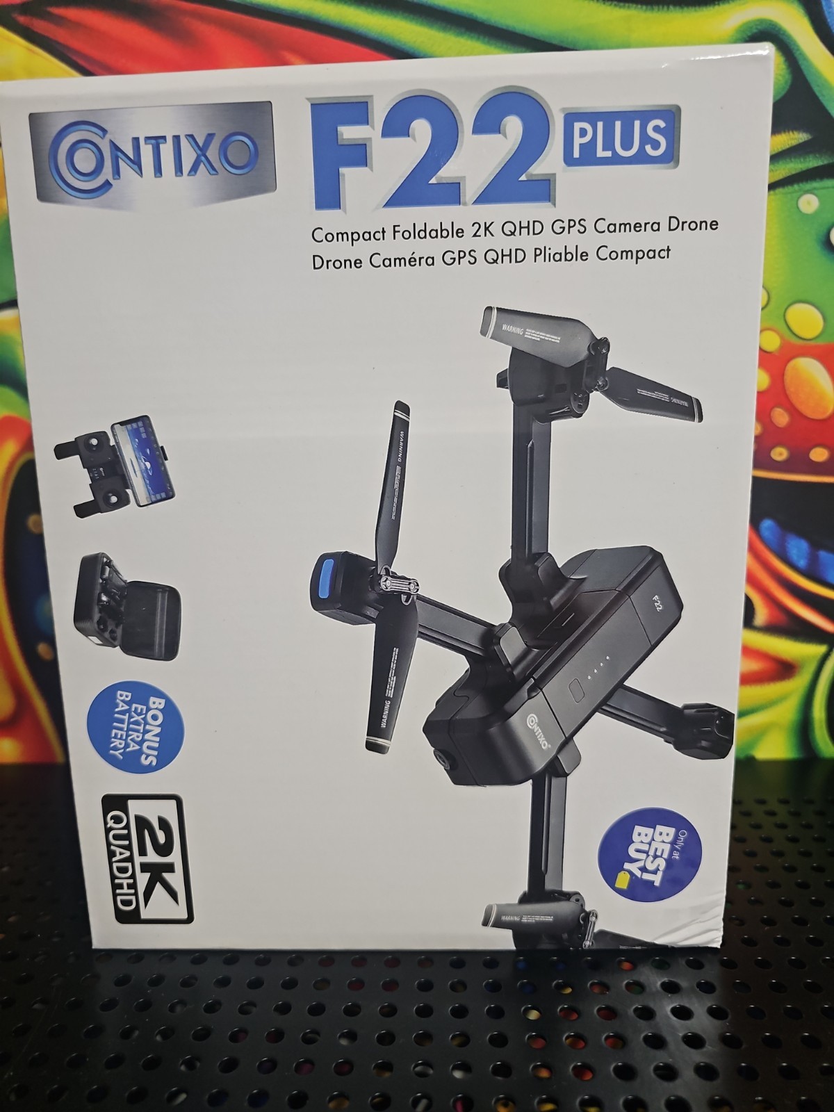 Contixo F22 Plus 2K Quad HD Foldable GPS Pliable Camera Drone New In SEALED Box