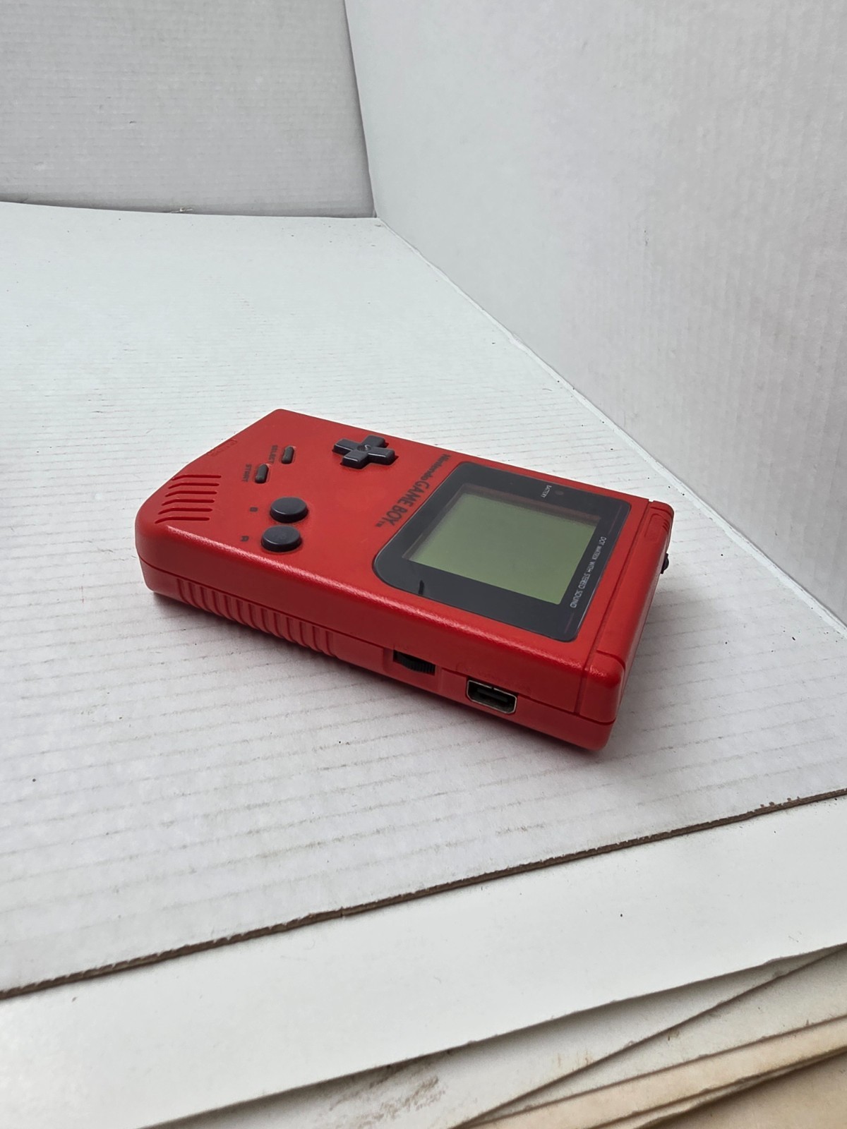 RED Gameboy Original DMG-01 Console Tested and Working Good #B16