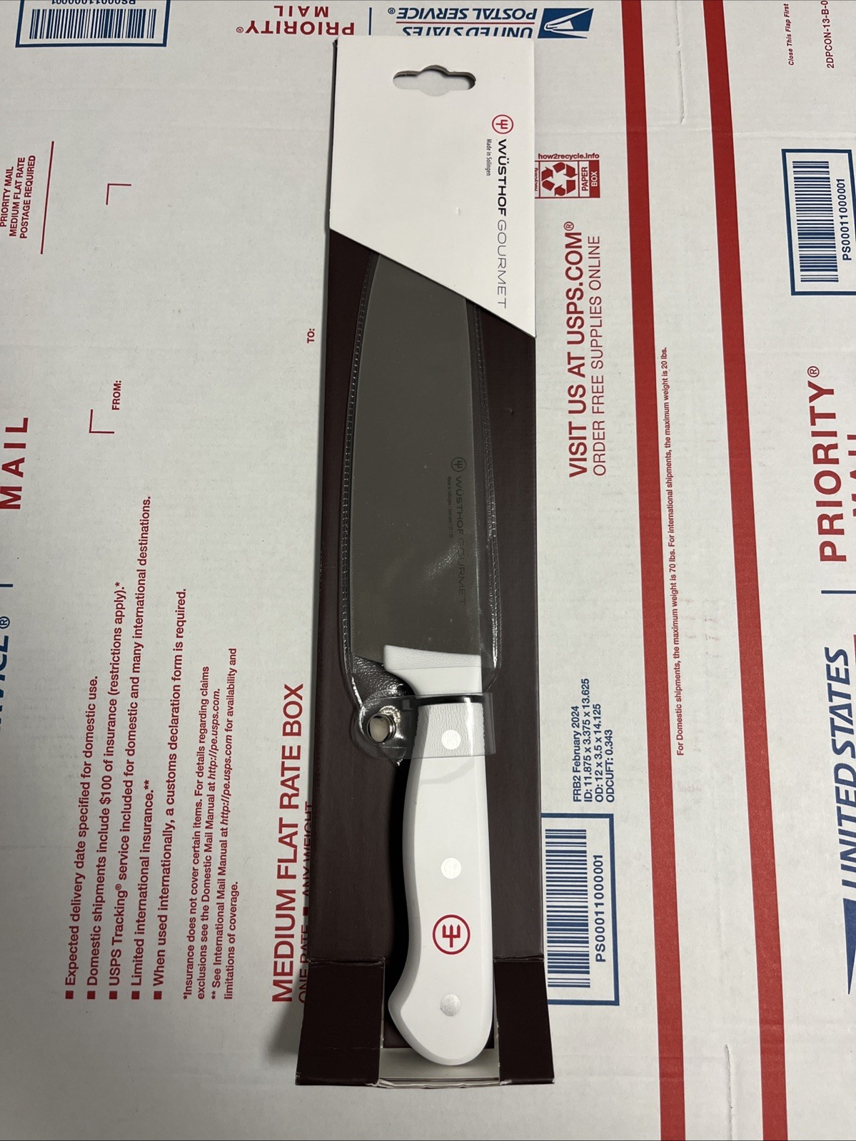Wusthof Gourmet White 8" Chef Knife NEW