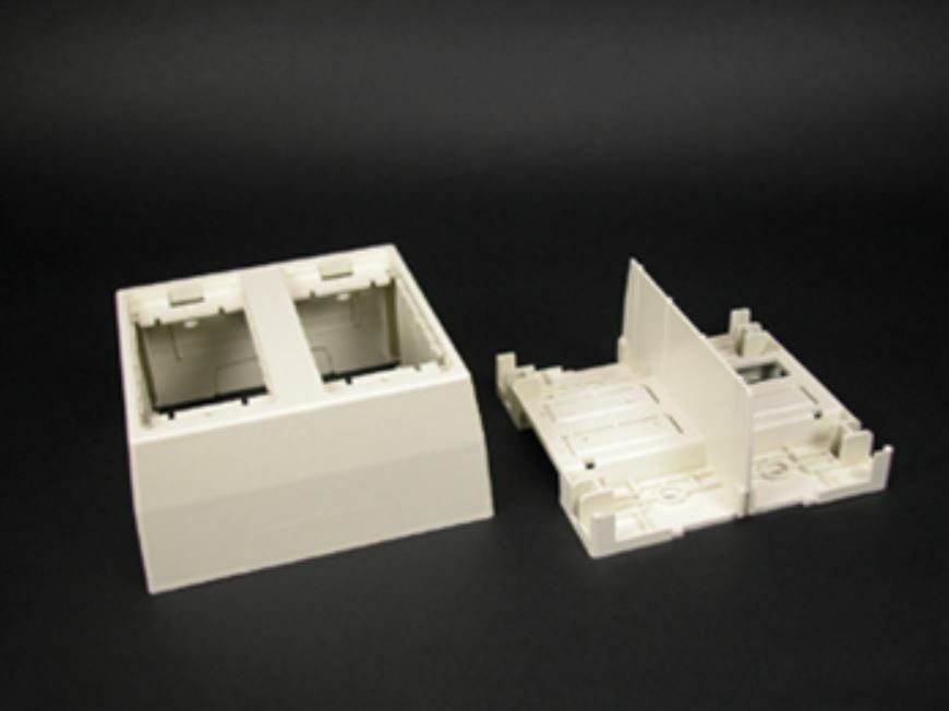 Wiremold 2344SD-2 Deep Divided 2-Gang Device Box Ivory