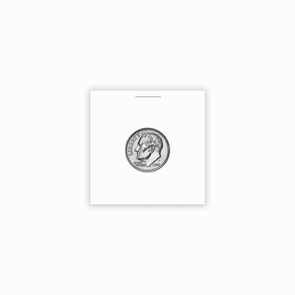 NEW (25 pk) BCW Coin Paper Flip- Dime