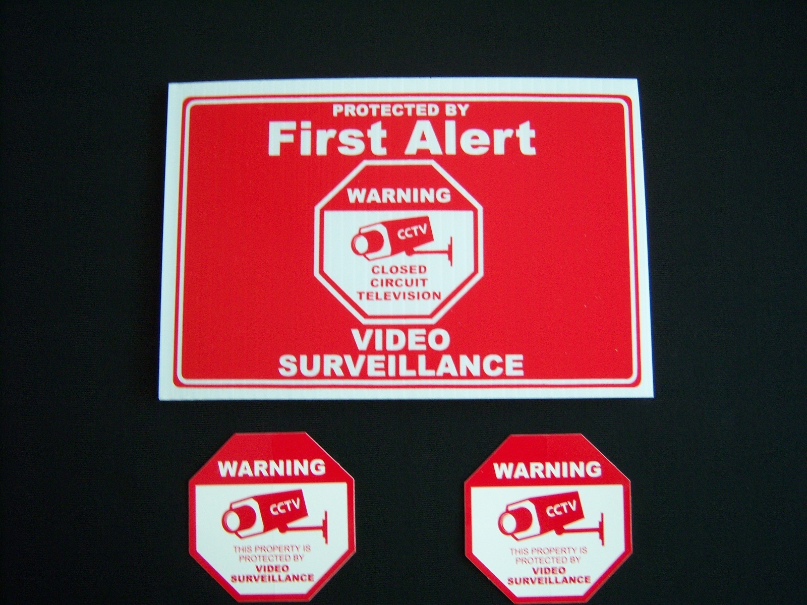 1 FIRST ALERT SECURITY SIGN + 2 DECALS  -  ..#PS-418