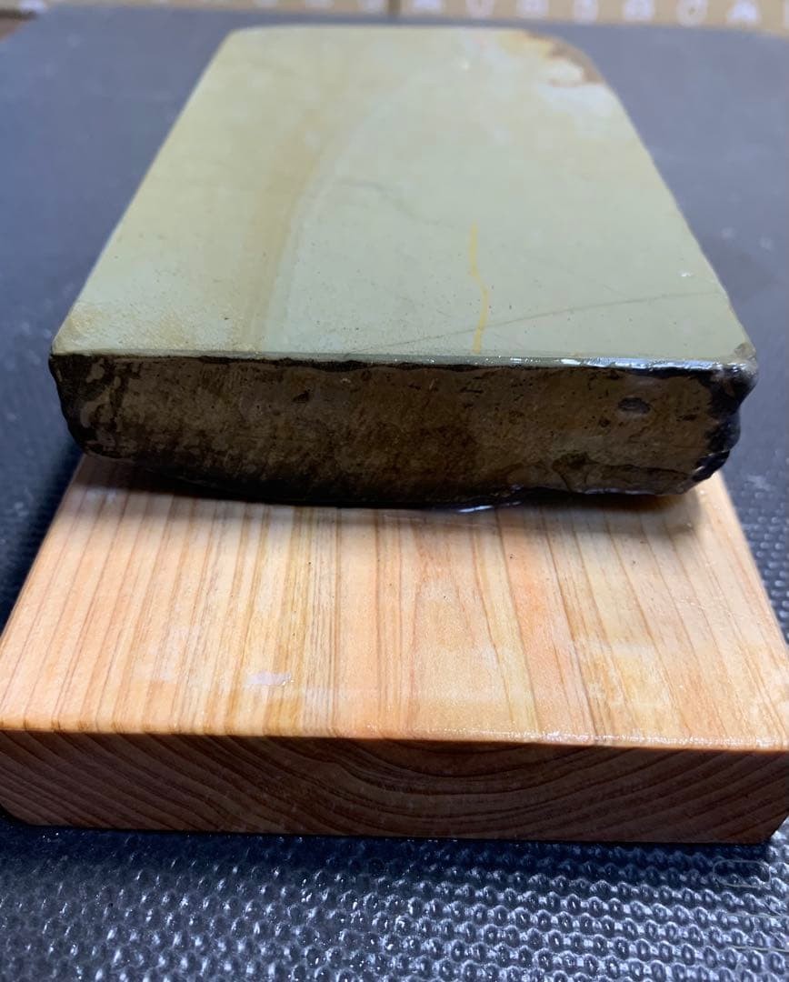 Japanese Natural Whetstone Shohonyama Asagi Hard Finishing Stone 874g 143mm