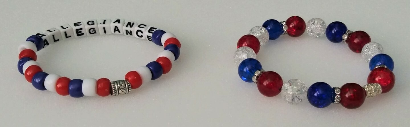 Fashionable Accent Silver and Red Beaded Bracelet-7.5 inch Stretchy-Unique
