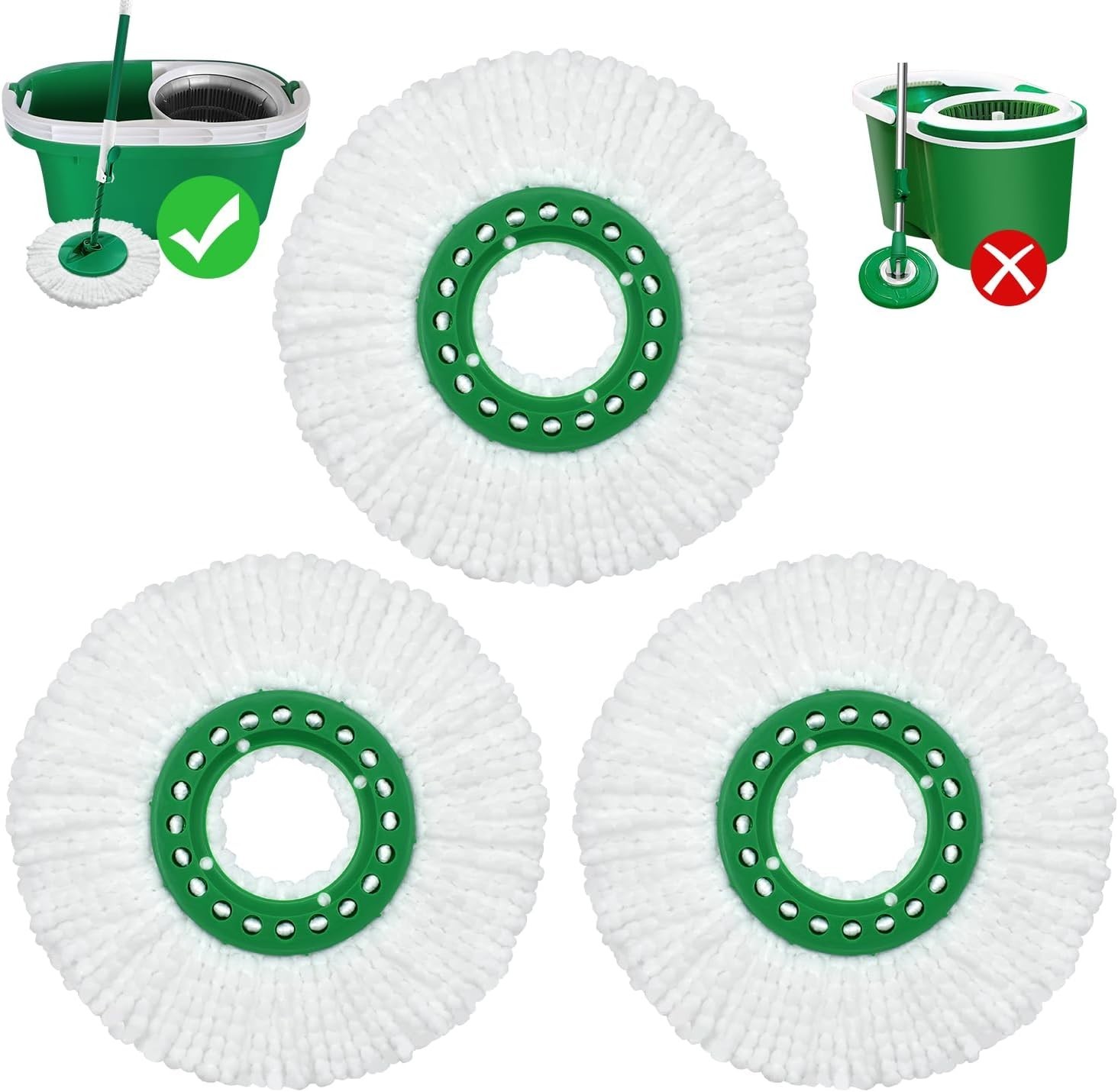 Reusable Mop Head for Libman Tornado Spin Mop Thick Microfiber Spin Mop Refil...