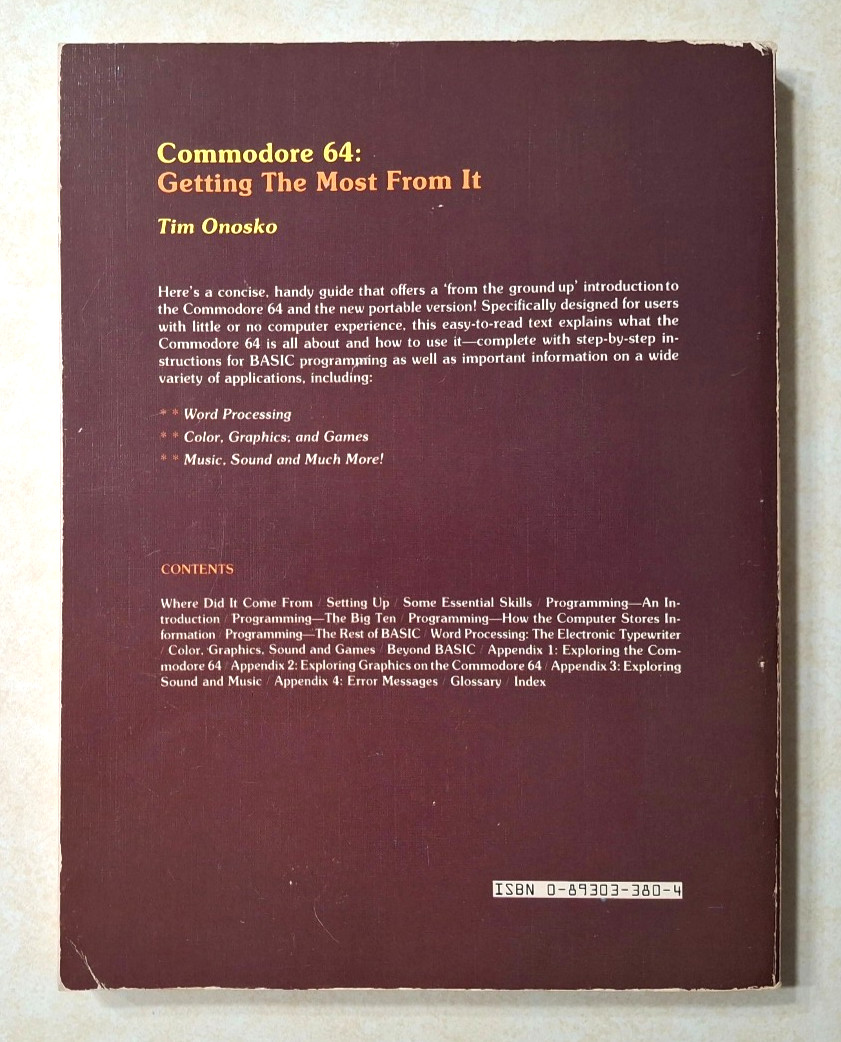Commodore 64 Getting the Most From It Vintage C64 Computer Computing Programming
