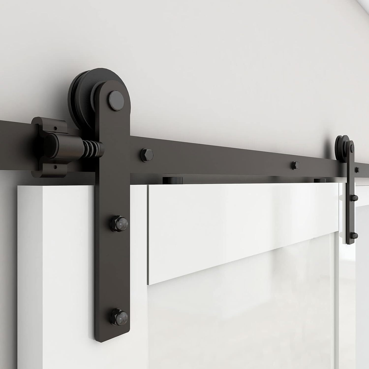 4FT-20FT Sliding Barn Wood Door Hardware Closet Track Kit For Single/Double Door